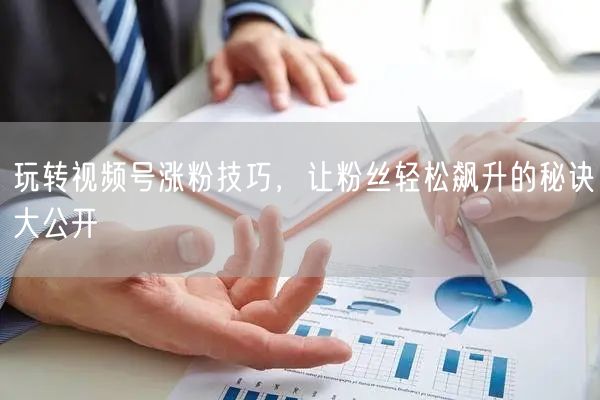 玩转视频号涨粉技巧，让粉丝轻松飙升的秘诀大公开