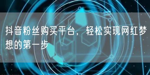 抖音粉丝购买平台，轻松实现网红梦想的第一步