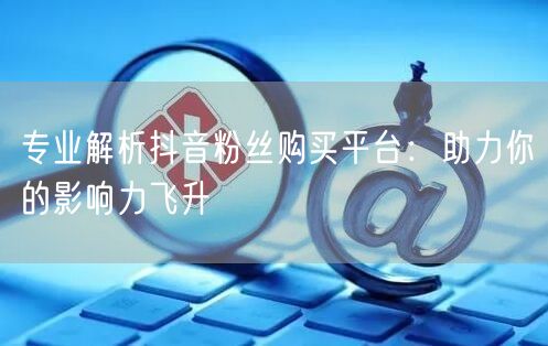 专业解析抖音粉丝购买平台：助力你的影响力飞升