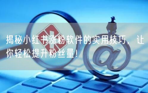 揭秘小红书涨粉软件的实用技巧，让你轻松提升粉丝量！